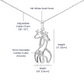 Mother of the Bride Gift Giraffe Sparkling Cubic Zirconia Necklace | Wedding Thank You Jewellery