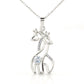 Giraffe Sparkling Cubic Zirconia Necklace | Thank You Bridesmaid Jewellery