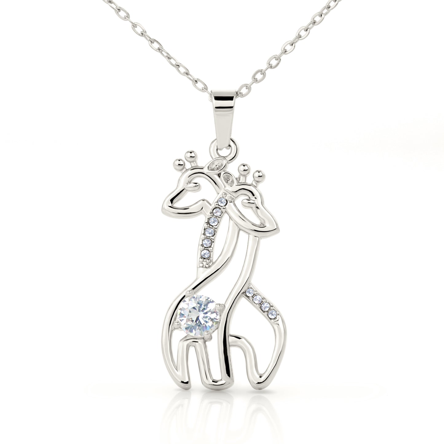 Giraffe Sparkling Cubic Zirconia Necklace | Thank You Bridesmaid Jewellery