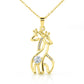 Giraffe Sparkling Cubic Zirconia Necklace | Thank You Bridesmaid Jewellery