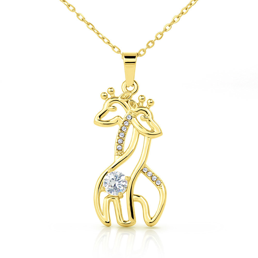 Giraffe Sparkling Cubic Zirconia Necklace | Thank You Bridesmaid Jewellery