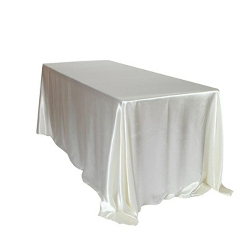 Elegant 145 cm Satin Retangular Tablecloth – Ideal for Weddings & Events