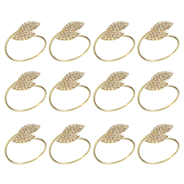 Rhinestone Gold Metal Napkin Holder