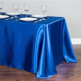 Elegant 145 cm Satin Retangular Tablecloth – Ideal for Weddings & Events
