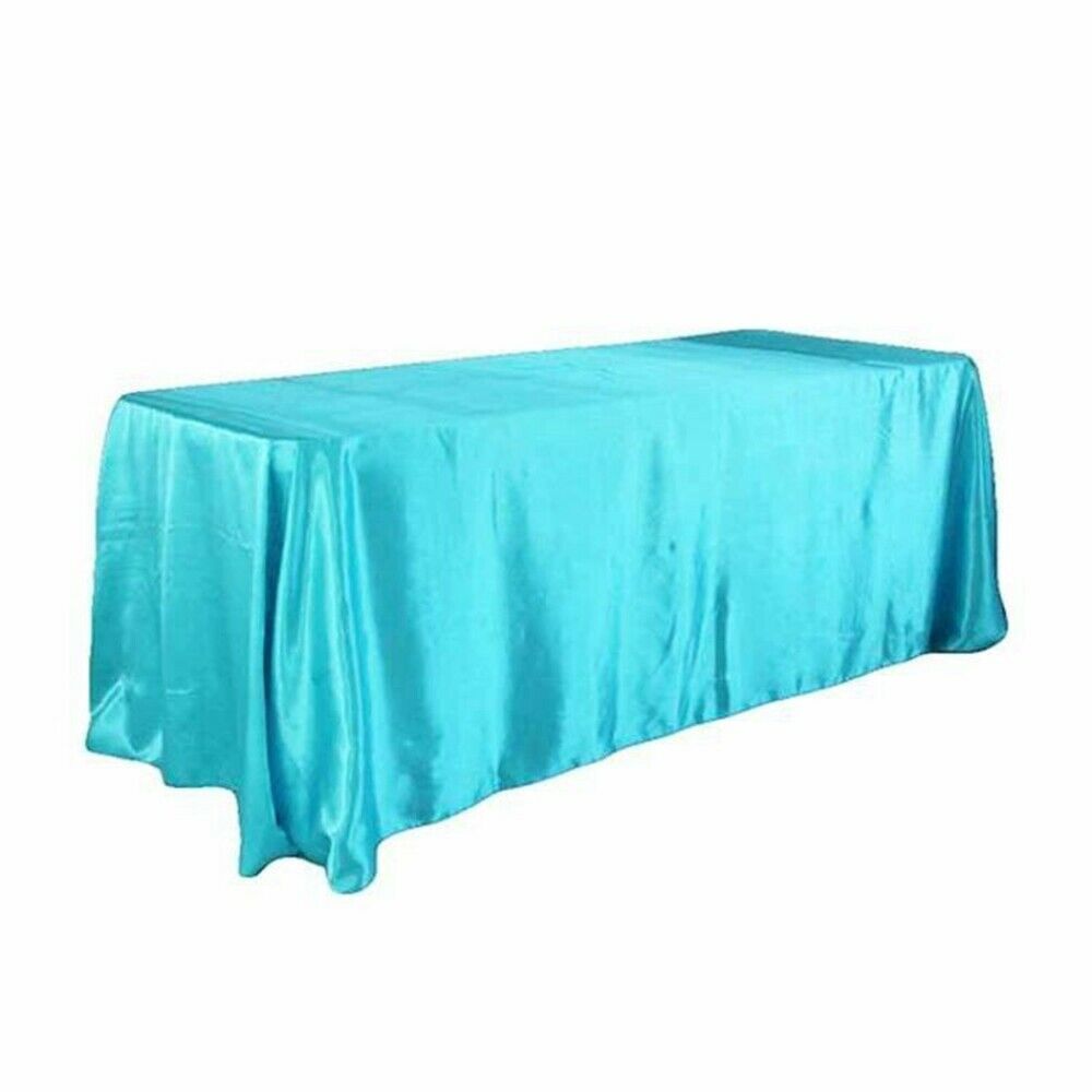 Elegant 145 cm Satin Retangular Tablecloth – Ideal for Weddings & Events