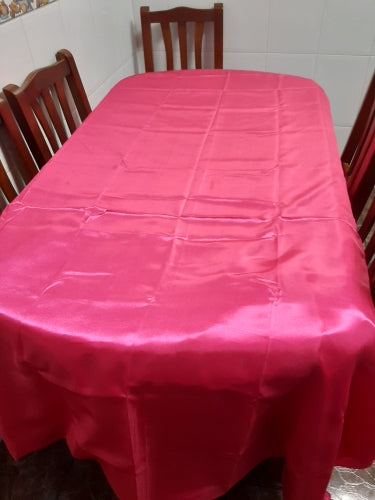 Elegant 145 cm Satin Retangular Tablecloth – Ideal for Weddings & Events