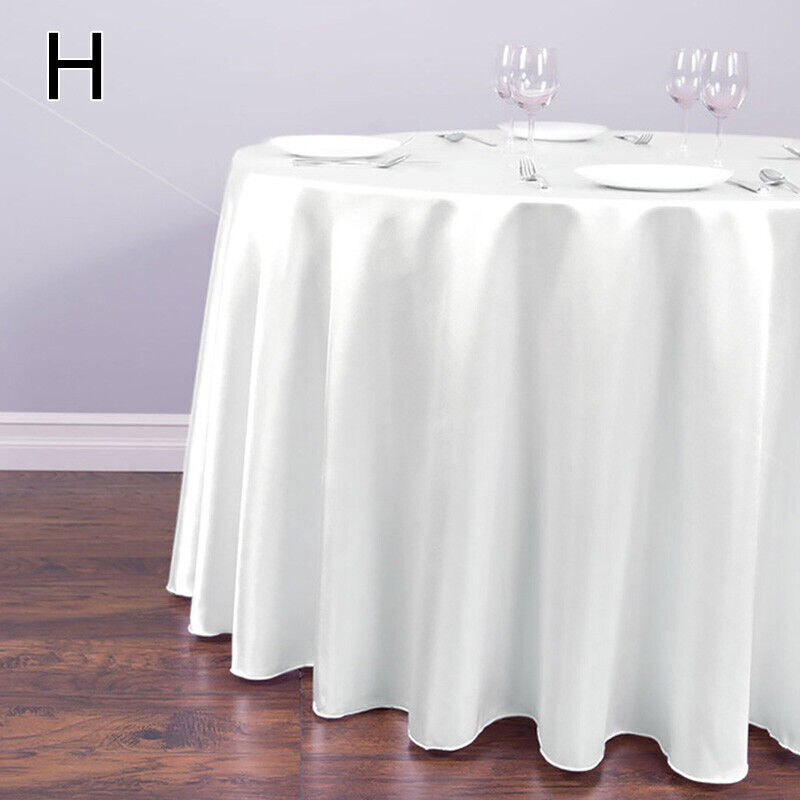 Elegant 145 cm Satin Round Tablecloth – Ideal for Weddings & Events