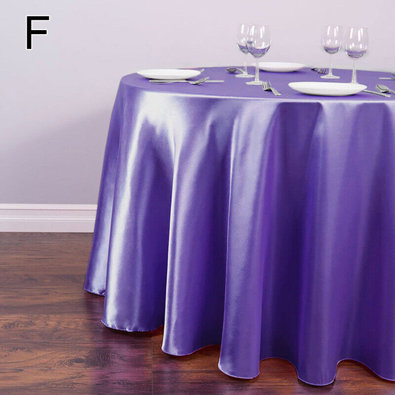 Elegant 145 cm Satin Round Tablecloth – Ideal for Weddings & Events